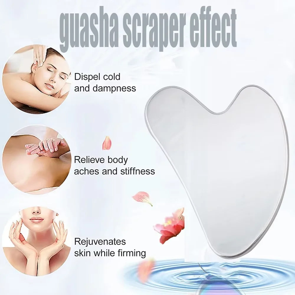 1/3 Piece Ice Face Roller Facial Skin Care Tools, Stainless Steel Facial Roller Scraping Board Ice Tray Skin Care Tools