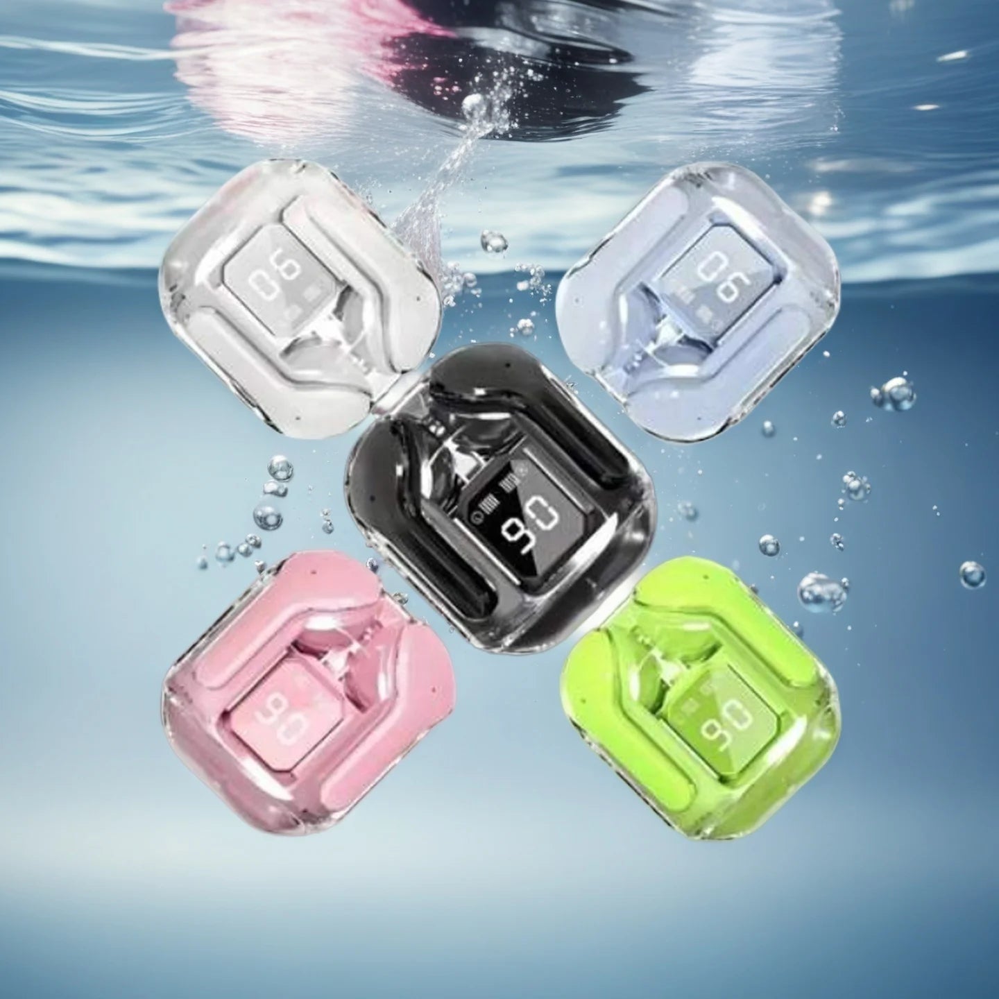 T2 Wireless Mini Earbuds LED Power Digital Display TWS Wireless Headset Stereo Sound Bluetooth Headphones