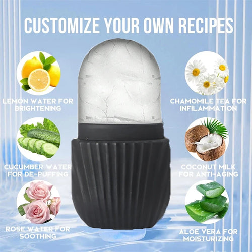 1/3 Piece Ice Face Roller Facial Skin Care Tools, Stainless Steel Facial Roller Scraping Board Ice Tray Skin Care Tools