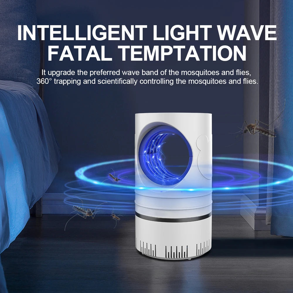 1 PC Electric Fly Bug Mosquito Insect Killer LED Light Trap Control Lamp Small Pest with USB Power Supply and Adapter